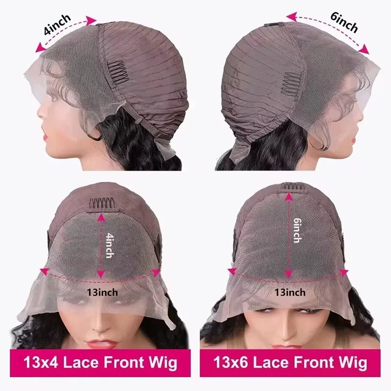 30 40 Inch 13x4 HD Transparent Bone Straight Lace Front Wig 200 Density Brazilian 13x6 Lace Frontal Wigs Human Hair For Women